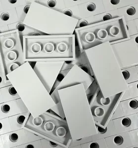 Lego flache Fliesen hellgrau 2x4 glatte Oberfläche Fliese MODULAR neu Menge 12 - Bild 1 von 2