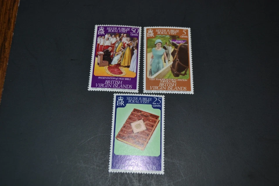 ISLAS VÍRGENES BRITÁNICAS SCOTT #317-319 JUBILEO DE PLATA REINA ISABEL MNH CONJUNTO 2 Foto 1 de 1