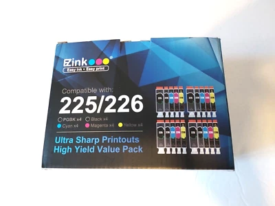 Ink Cartridges 225 & 226 (17 total)- EZink -Fits Canon Printer21 -New open box - Image 1 of 4