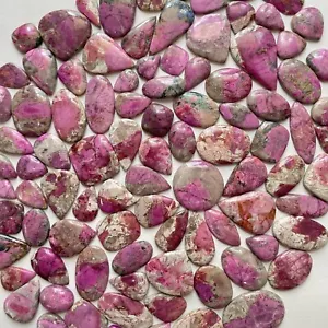 Natural Cobaltoan Calcite Loose Gemstone For Earrings Making Cabochon - Picture 1 of 4