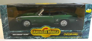 ERTL AMERICAN MUSCLE 1969 Chevrolet Camaro SS 396 Green Convertible 1:18 Scale - Picture 1 of 6