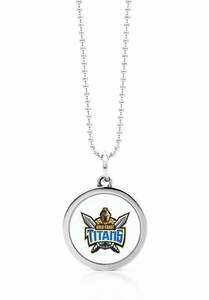 GOLD COAST TITANS NRL LOGO ROUND PENDANT CHAIN NECKLACE JEWELLERY ACCESSORIES - Picture 1 of 1