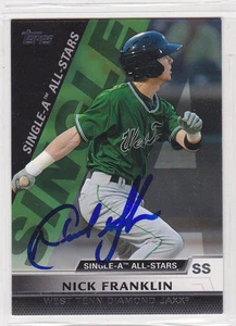 NICK FRANKLIN WEST TENN DIAMOND JAXX SIGNED CARD SEATTLE MARINERS BREWERS ANGELS - Picture 1 of 1