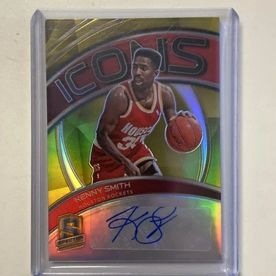 PANINI SPECTRA ICONS KENNY SMITH AUTO NBA CHAMPS HOUSTON ROCKETS 9/10 SP - Image 1 of 4