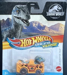 Hot Wheels Racer Verse Case F * Jurassic World NA75 Velociraptor Blue * 2025 - Picture 1 of 3