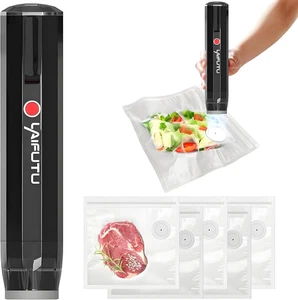 Vacuum Sealer with 5 PCS Reusable Sous Vide Bags, Handheld Compact Vacuum Sealer - Picture 1 of 12