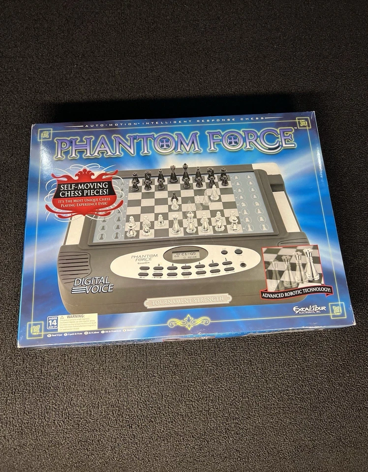 Excalibur Phantom Force Electronic Computer Chess Set 740d RARE Sharper Image