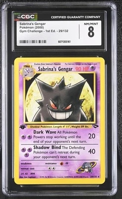 CGC 8 Sabrina's Gengar 2000 Gym Challenge 1st Edition 29/132 Pokemon Card - Image 1 of 2