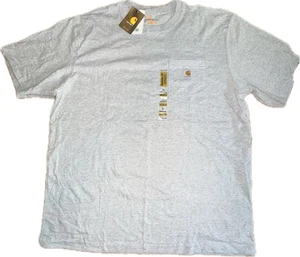 Carhartt Men's K87 Workwear Pocket Crewneck Cotton T-Shirt XL Heather Gray NWT - Picture 1 of 11