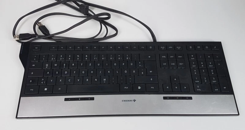 Cherry JK-01 USB QWERTZ Multimedia Tastatur Keyboard (Deutsch/German) Schwarz 1A - Bild 1 von 1