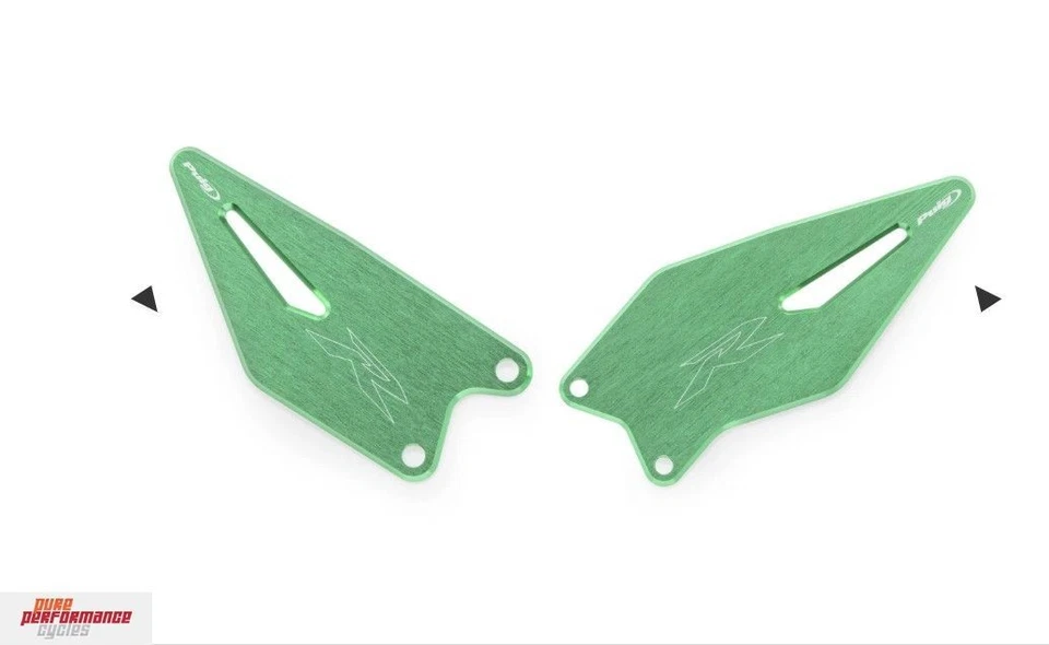 Protetores de calcanhar de alumínio Puig 2024-2026 Kawasaki Ninja ZX-6R - Verde anodizado 22008V - Imagem 1 de 1