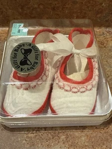 Scarpe bambino vintage Wee Walker rosso e crema/bianco nuove con etichetta - Foto 1 di 7