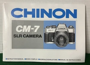 Chinon CM-7 Spiegelreflexkamera Vintage Original Bedienungsanleitung - 1980 - Bild 1 von 4