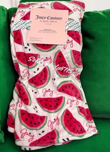 Watermelon Fruit Pink Summer Juicy Couture Throw Blanket Print 60"x70" NWT Throw - Picture 1 of 3
