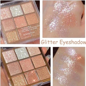 Luxurious 9 Colors Golden Eyeshadow Palette Suitable for Beginners Gift - Picture 1 of 17