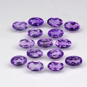 💎 3.14ct 15pcs Lot Oval Natural Purple Amethyst - Unheated, Brazil Gems - Picture 1 of 6