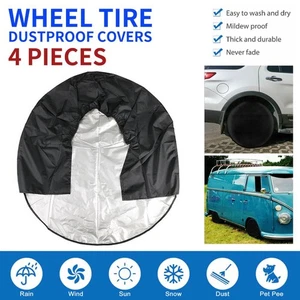 4PCS Waterproof Tire Covers Wheel&Tyre RV Trailer Camper Sun Protector 27-29"* - Picture 1 of 9