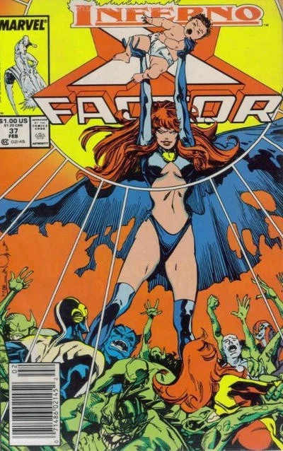 X-Factor #37 (Newsstand) VG; Marvel | low grade - X-Men's Inferno Tie-In - w/Bag - Image 1 of 1