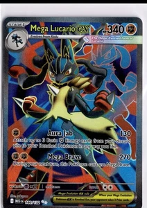 Pokemon Mega Evolution Mega Lucario ex 160/132 Ultra Rare Full Art 2025 - Picture 1 of 2