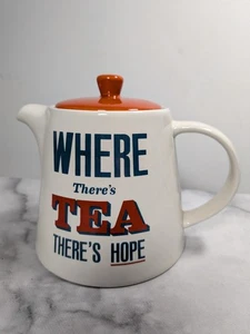Teapot Where There’s Tea There’s Hope Teapot Bell & Curfew Excellent Condition  - Picture 1 of 11
