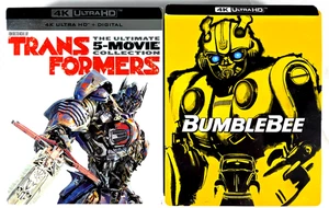 Transformers: 5-Movie Collection 4K (New) + BONUS: BumbleBee 4K Steelbook (Used) - Picture 1 of 19