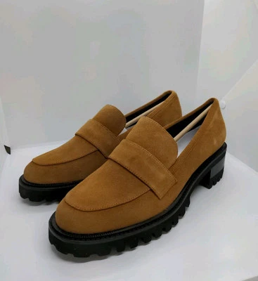 New Aerosoles Ronnie Platform Loafers Dark Wheat Suede Size 11 - Image 1 of 4