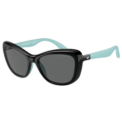 Emporio Armani KIDS EK 4004 501787 Black/Turquoise Plastic Sunglasses Blue Lens - Image 1 of 3