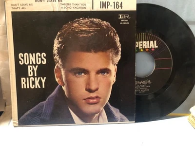 Ricky Nelson 45 RPM IMP 164 Songs by Ricky Sweeter Than You Imperial That's All - Image 1 of 2