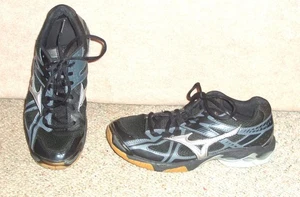 Damen schwarz/silber Mizuno Wave Bolt 4 Volleyballschuhe/Sneaker, Größe 8,5 - Bild 1 von 5