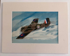 Original Gemälde 1941 RAF Grumman F4F Wildcat Jugendproduktion - Bild 1 von 13