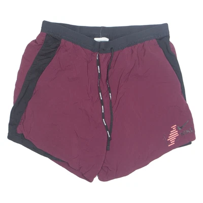 NIKE RUNNING Womens Sports Shorts Maroon Relaxed L W28 - Image 1 of 4
