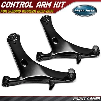 2x Conjunto de brazo de control inferior delantero de acero y rótula para Subaru Impreza 12-16 Foto 1 de 4