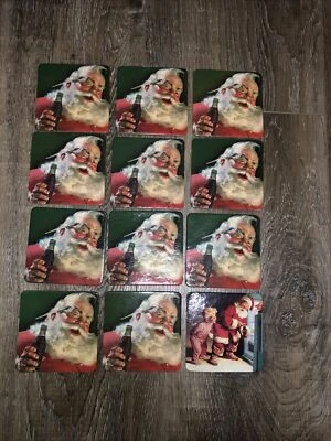 12 Santa Clause Coke Coca Cola Corkboard Drink Coasters Bar Advertisement #2 - Image 1 of 4