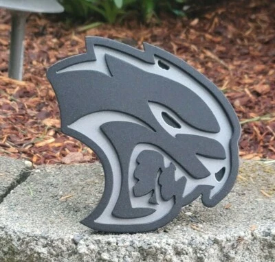 Чехол на сцепное устройство с логотипом Dodge Challenger SRT Hellcat (черный и серебристый) - Изображение 1 из 3