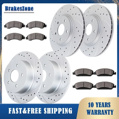 Pastillas de rotores de freno delanteros y traseros aptas para frenos perforados Pontiac G5 2007-2009 Foto 1 de 4