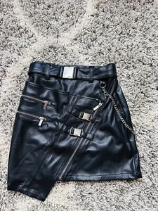 Leather (vegan) skirt size 4UK - XS US. By Manier De Voir . - Picture 1 of 7