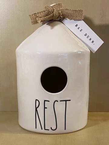 RAE DUNN Artisan Collection by Magenta - "REST" Bird House Décor - Brand New! Cover