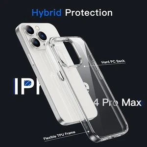JETech Case for iPhone 14 Pro Max 6.7-Inch Shockproof Phone Bumper Cover Clear - Picture 1 of 7