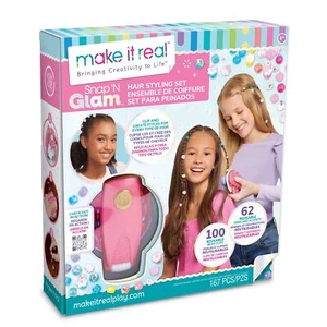 Snap N Glam Haarstyling Set 100 wiederverwendbare Perlenclips für kreative Styles - Bild 1 von 8