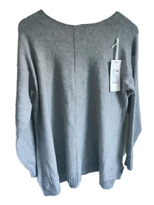 Women's Jumper L/XL Grey Round Neck Pullover - Picture 1 of 5