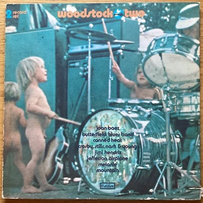 “Woodstock Two" 33 1/3 rpm 2-LP set, SD 2-400 w/ Jimi Hendrix, Melanie, Mountain - Image 1 of 4
