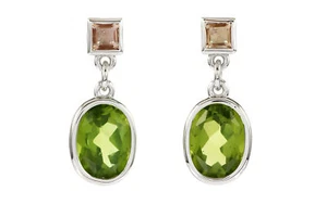 Ohrschmuck 750/- Weißgold mit Imperial Topas und Peridot WERT 1.700 € - 73380382 - Bild 1 von 2