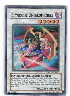 Yugioh STYGISCHE UNTEROFFIZIERE , wc10-de003 Super Rare deutsch Near Mint  - Bild 1 von 2