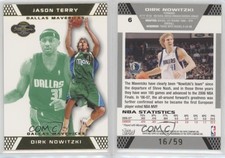 2007-08 Topps Co-Signers Gold Green /59 Dirk Nowitzki Jason Terry #6.1 HOF
