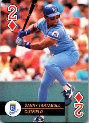 Danny Tartabull Kansas City Royals 1992  U.S Playing Card Aces Two 2 Of Diamond  - Image 1 of 2