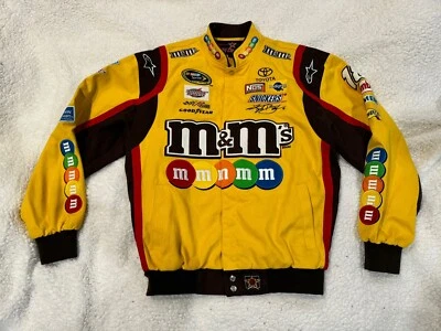 Chaqueta JH Design Para Hombres Amarillo Marrón M&M Kyle Busch Racing-NASCAR Talla Mediana Foto 1 de 4
