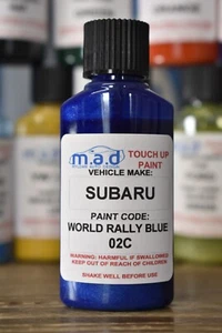 KIT DE RETOQUE DE PINTURA 30 ML PARA SUBARU WORLD RALLY AZUL 02C IMPREZA STI WRX FORESTER - Imagen 1 de 8