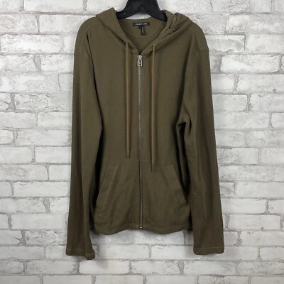 Chaqueta básica con capucha HELMUT LANG verde 100 % algodón GRANDE para mujer Foto 1 de 4