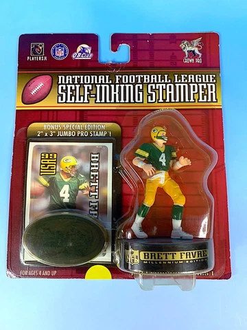 1999 NFLP Self-Inking Stamper Millennium Edition "Brett Favre" Action Figure Cover