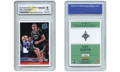 2024 Panini WNBA KATE MARTIN Donruss Rated Rookie Card #RRR11 GEM MINT 10 - Image 1 of 4